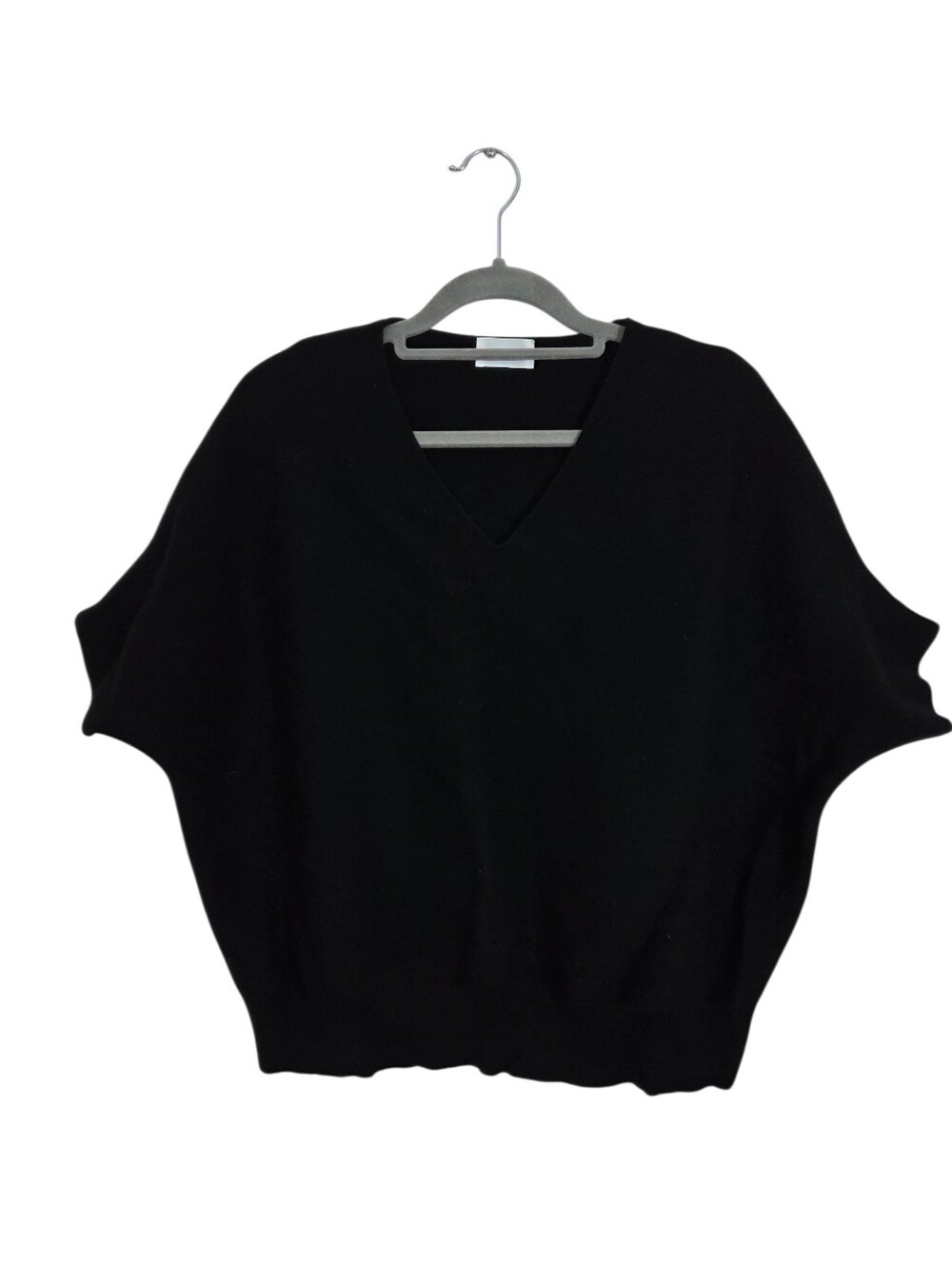 The Reset R Label 100% Wool Dolman Sleeve Sweater Top Black Size L / XL Boho